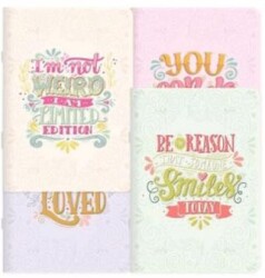 Keskin Color 381810-99 18,5x26 48 Yp Düz Tel Dikişli Kuşe Kapak Stickerli Defter-Motto - Keskin Color