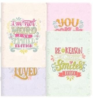 Keskin Color 381810-99 18,5x26 48 Yp Düz Tel Dikişli Kuşe Kapak Stickerli Defter-Motto - 1