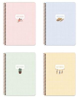 Keskin Color 410822 16,5x22,5 120 Yp. Kareli Spiralli Sert Kapak Defter - Pötikare - 1