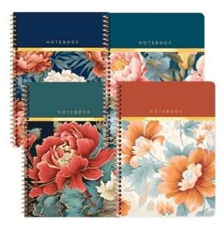 Keskin Color 418951-99 17x24 100 Yaprak Çizgili Spiralli Sert Kapak Bahçe Defter - 1