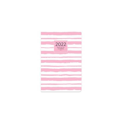 Keskin Color 8x12 Haftalık Cep Ajandası - Pembe Çizgi 2023 - 1