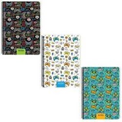 Keskin Color A4 100 Yp. Çizgili PP Kapak Spiralli Gaming Defter - Keskin Color