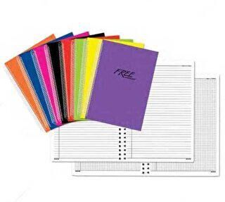 Keskin Color A4 120 Yaprak Kareli Plastik Kapak Free Defter - 1