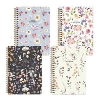 Keskin Color A5 96 Yaprak Çizgili Spiralli Sert Kapak Çiçek Defter - 1