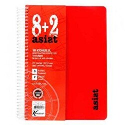 Keskin Color Asist 8+2 Defter Seperatörlü Spiralli Plastik Kapak A4 300 Yaprak - Keskin Color