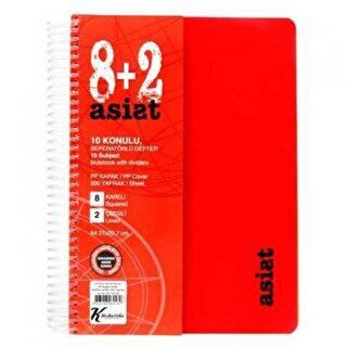 Keskin Color Asist 8+2 Defter Seperatörlü Spiralli Plastik Kapak A4 300 Yaprak - 1
