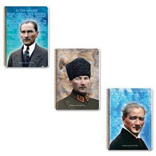 Keskin Color Atatürk Defter Kareli Plastik Kapak Spiralli A4 60 Yaprak - 1