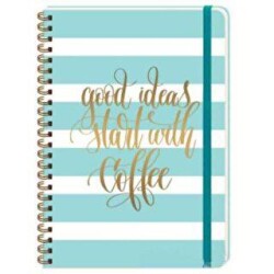 Keskin Color Çizgili Defter Daily Notes Muse - Good İdeas Start With Coffee - Keskin Color