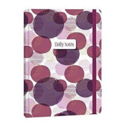 Keskin Color Daily Notes Bubbles Defter Çizgili Ciltli Mor A5 80 Yaprak - Keskin Color