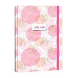 Keskin Color Daily Notes Bubbles Defter Çizgili Ciltli Pembe A5 80 Yaprak - Keskin Color