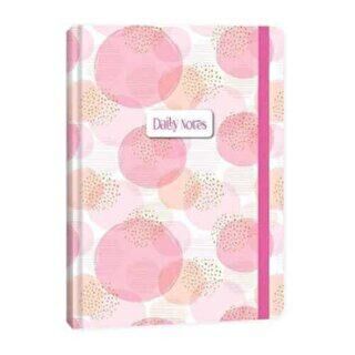 Keskin Color Daily Notes Bubbles Defter Çizgili Ciltli Pembe A5 80 Yaprak - 1