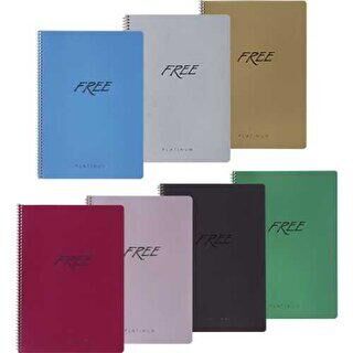 Keskin Color Free Platinum Defter Kareli Plastik Kapak 80 Yaprak 16.5x22.5 Cm - 1