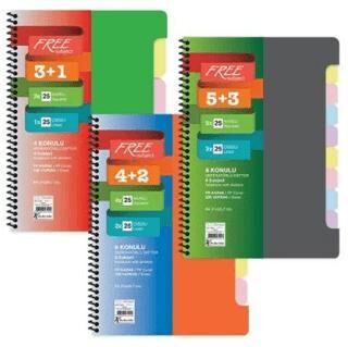 Keskin Color Free Subject Defter Seperatörlü A4 3+1 100 Yaprak - 1