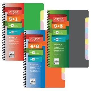 Keskin Color Free Subject Defter Seperatörlü A4 5+3 200 Yaprak - 1