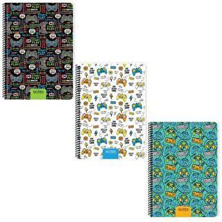 Keskin Color Gaming Defter Çizgili Spiralli Plastik Kapak A4 60 Yaprak - 1