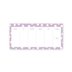 Keskin Color Haftalık Planner Blok Lila Puantiye 12x26 Cm - Keskin Color