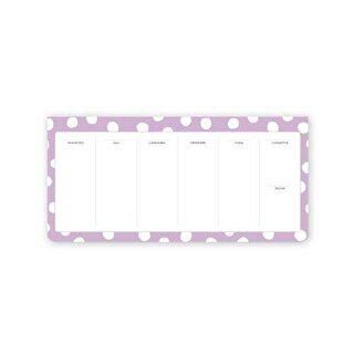 Keskin Color Haftalık Planner Blok Lila Puantiye 12x26 Cm - 1