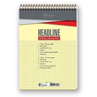 Keskin Color Headline Bloknot Kareli Karton Kapak Spiralli A4 80 Yaprak - 1