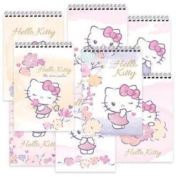 Keskin Color Hello Kitty A7 42 Yaprak Çizgili Spiralli 1 Bloknot - Keskin Color