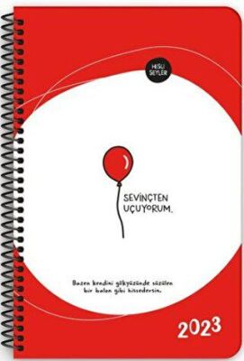 Hisli Şeyler 13x19.5 Haftalık Ajanda - Sevinçten Uçuyorum 2023 - 1