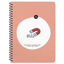 Hisli Şeyler Defter Kareli Sticrlı 80 Yaprak 16.5x22.5 Cm - Hepsi De Beni Bulur - Keskin Color