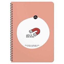 Hisli Şeyler Defter Kareli Sticrlı A4 80 Yaprak - Hepsi De Beni Bulur - Keskin Color