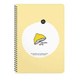 Hisli Şeyler Defter Kareli Stickerlı A4 80 Yaprak - Sıkıldım Artık - 1