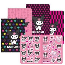 Keskin Color Kuromi 18,5x26 40 Yaprak Çizgili Stickerli Tel Dikişli Defter - Keskin Color