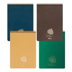 Keskin Color Linden Çizgili Spiralli Ofis Bloknot A6 80 Yaprak - Keskin Color