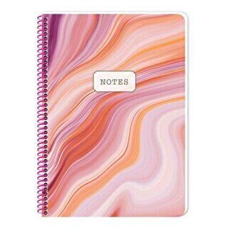 Keskin Color New Marble Defter Çizgili Kapak Karton Kapak Spiralli A4 80 Yaprak - 1
