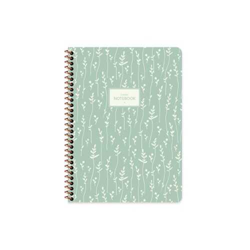 Keskin Color Pastel Flora Defter Kareli Karton Kapak Spiralli 80 Yaprak 16.5x22.5 Cm - 4