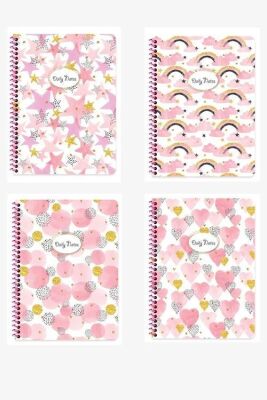 Keskin Color Princess Defter Kareli Spiralli Karton Kapak 80 Yaprak 16x22.5 Cm - 1