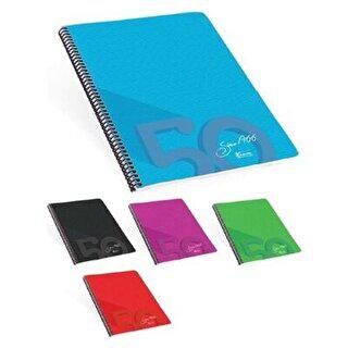 Keskin Color Since 1966 Defter Çizgisiz Spiralli Pp Kapak 80 Yaprak 19x25 Cm - 1