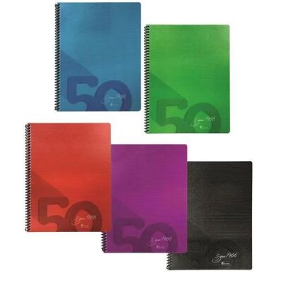Keskin Color Since 1966 Defter Kareli Spiralli Plastik Kapak 80 Yaprak 19x25 Cm - 1