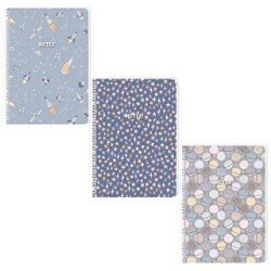 Keskin Color Stars Defter Çizgili Spiralli Pp Kapak A4 80 Yaprak - Keskin Color