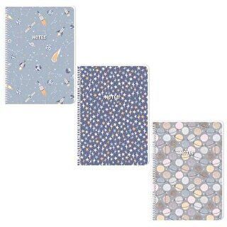 Keskin Color Stars Defter Çizgili Spiralli Pp Kapak A4 80 Yaprak - 1