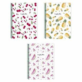 Keskin Color Summer Fruits Defter Kareli Pp Kapak Spiralli A4 80 Yaprak - 1