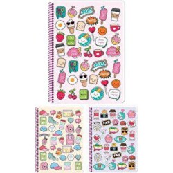 Keskin Color Sweet Fun Defter Kareli Spiralli Pp Kapak A4 80 Yaprak - Keskin Color