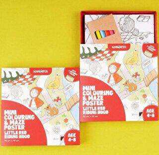 Mini Colouring and Maze Poster Little Red Riding Hood - Kidmosfer