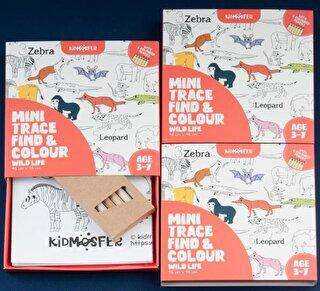 Mini Trace Find and Colour Wild Life Poster - Kidmosfer