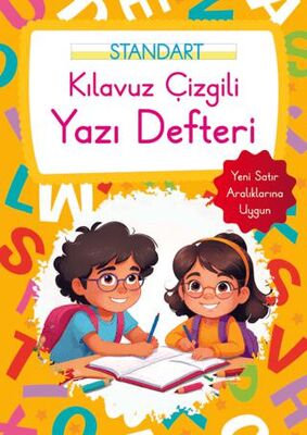 Kılavuz Çizgili Yazı Defteri Büyük Boy - Turuncu - 1