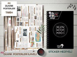 Kime Note TYT Çizgili Tarih Okul Defteri Konu Anlatımlı 4 Büyük Poster ve 96 Sticker Hediye 9-10-11-12.Sınıfa Uygun - Kime Note