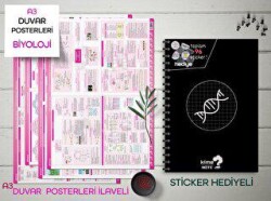 Kime Note TYT Kareli Biyoloji Okul Defteri Konu Anlatımlı 4 Büyük Poster ve 96 Sticker Hediye 9-10-11-12.Sınıfa Uygun - Kime Note