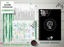Kime Note TYT Kareli Coğrafya Okul Defteri Konu Anlatımlı 4 Büyük Poster ve 96 Sticker Hediye 9-10-11-12.Sınıfa Uygun - Kime Note
