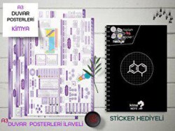 Kime Note TYT Kareli Kimya Okul Defteri Konu Anlatımlı 3 Büyük Poster ve 96 Sticker Hediye 9-10-11-12.Sınıfa Uygun - Kime Note