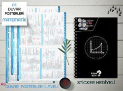 Kime Note TYT Kareli Matematik Okul Defteri Konu Anlatımlı 3 Büyük Poster ve 96 Sticker Hediye 9-10-11-12.Sınıfa Uygun - Kime Note