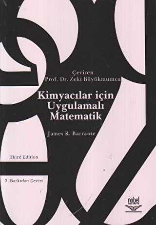 Kimyacılar İçin Uygulamalı Matematik - Nobel Akademik Yayıncılık