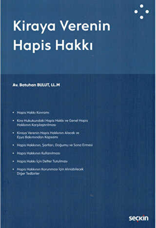 Kiraya Verenin Hapis Hakkı - Seçkin Yayıncılık