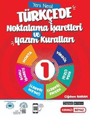 Kırmızı Beyaz Yayınları Kırmızı Beyaz 1. Sınıf Yeni Nesil Türkçe`de Noktalama İşaretleri ve Yazım Kuralları - 1