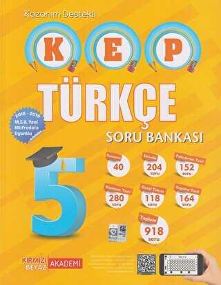 Kırmızı Beyaz Yayınları 5. Sınıf Türkçe KEP Soru Bankası